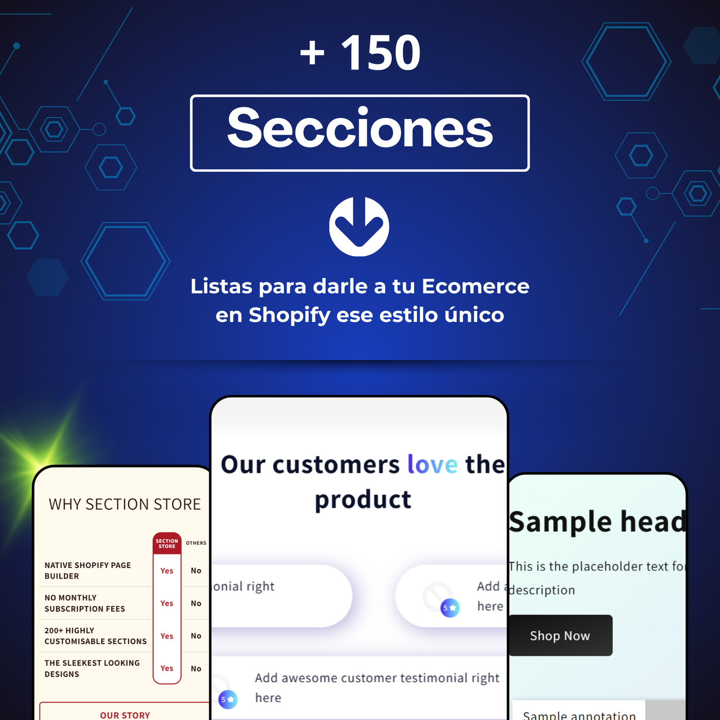 Secciones para Shopify